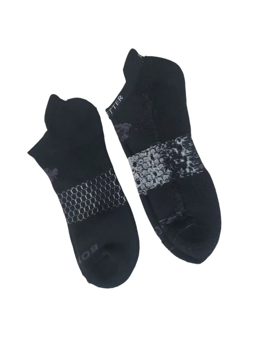 Bombas ankle socks tech ankle 5 pairs women/men sz large honeycomb cushion black